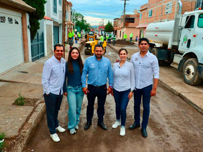 Supervisan Regidores del PRI avance del Colector Pluvial Jalisco junto a AMD