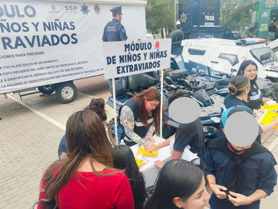 Se han resguardado 21 niños extraviados en módulo de la SSP en la feria