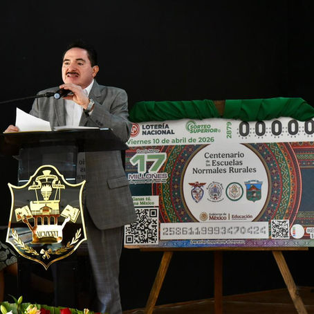 Con billete conmemorativo, celebran rumbo al centenario de la Normal Rural “J. Guadalupe Aguilera”