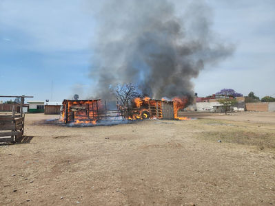 Bomberos de Durango atendieron un incendio en el fraccionamiento silvestre revueltas