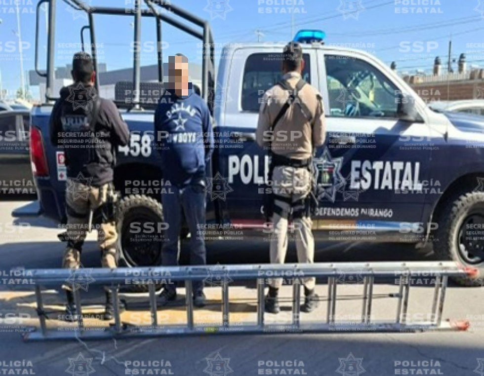 Operativo Dragón detiene a sujeto por robar escalera de aluminio en la ciudad de Durango