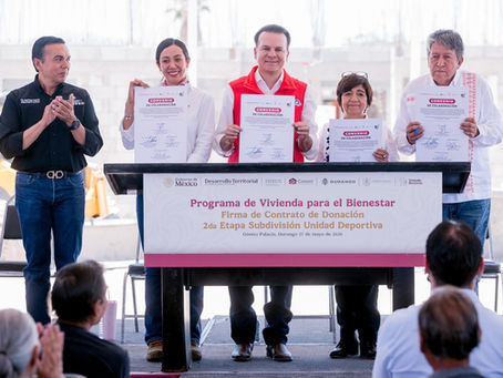 Más de mil familias tendrán vivienda digna en Gómez gracias a trabajo conjunto de 3 niveles de gob