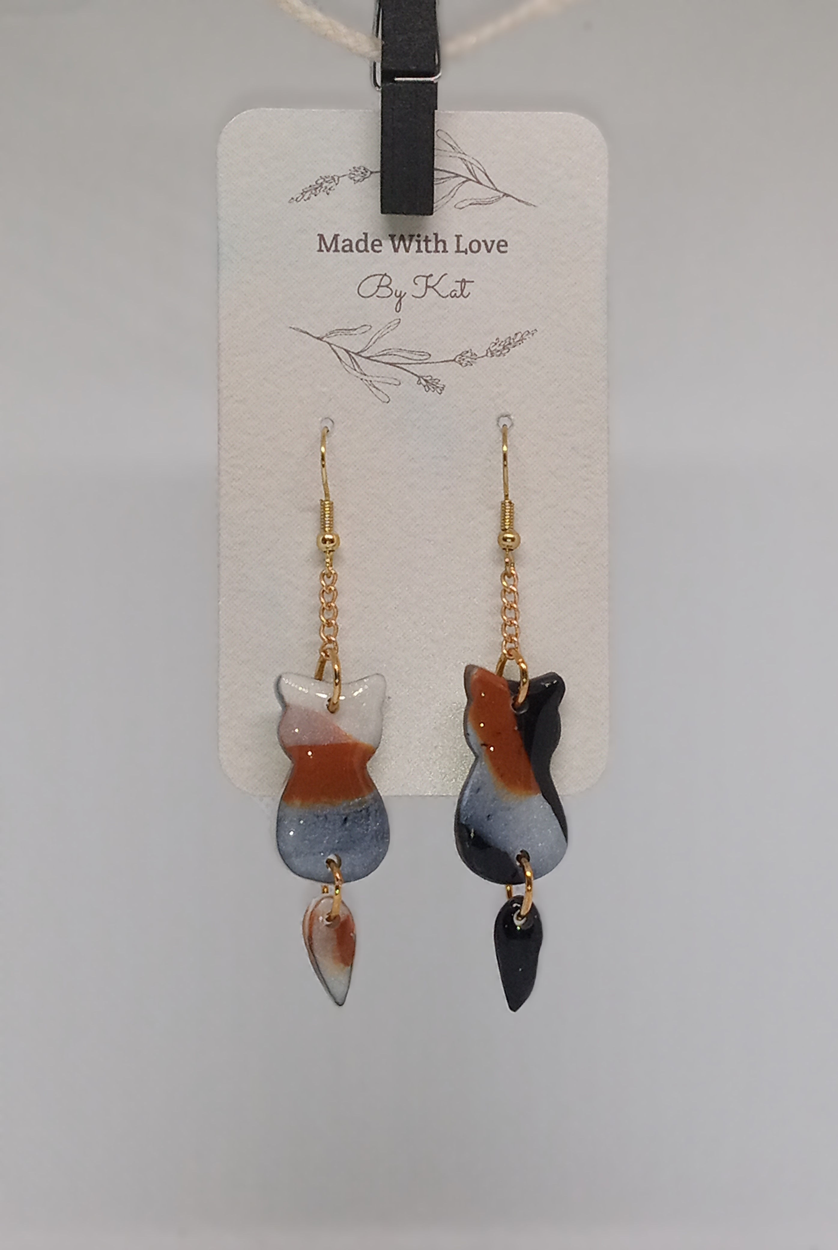 Calico cat dangles