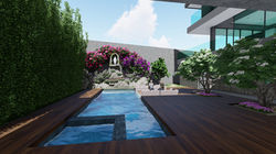 PERSPECTIVE - OPTION 2-3 BOULDERS AND BOUGEINVILLEA