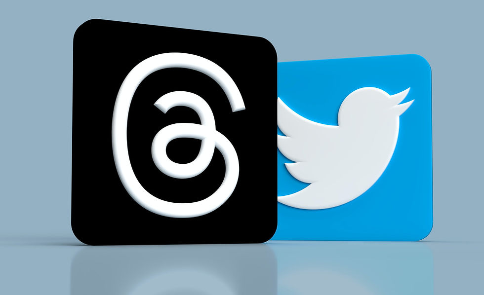 Threads and X (Twitter) Logos