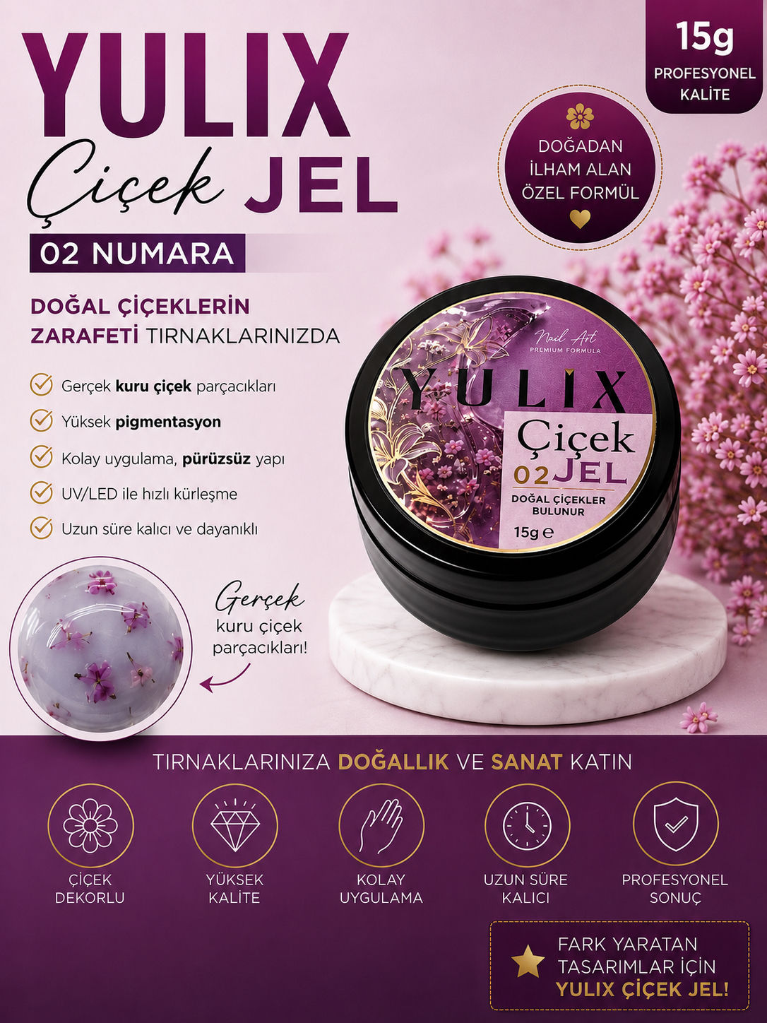 Yulix Çiçek Jel 02 15 gr