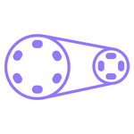 purple automated realtime animated gif icon