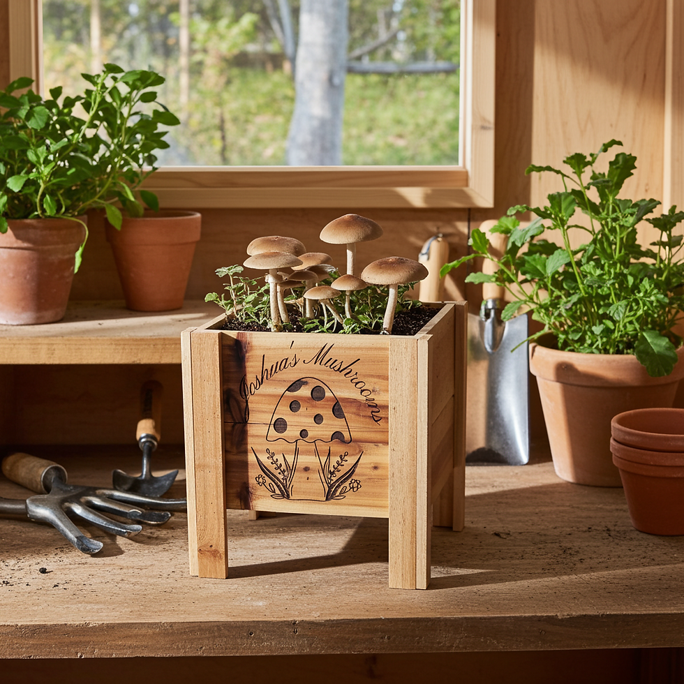 Thumbnail: Custom Engrave Personalized Mini Planter Pot – Cedar Wood Plan