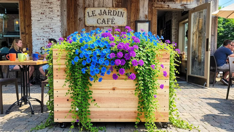Thumbnail: Tall Cedar Planter Box with Wheels | Heavy Duty Outdoor Rolling Garden Planter