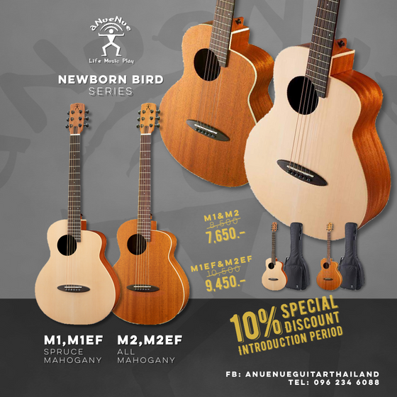 ลด 10% ทุกรุ่น aNueNue Bird กีต้าร์ขนาดพกพา ที่มาแรงที่สุดขณะนี้