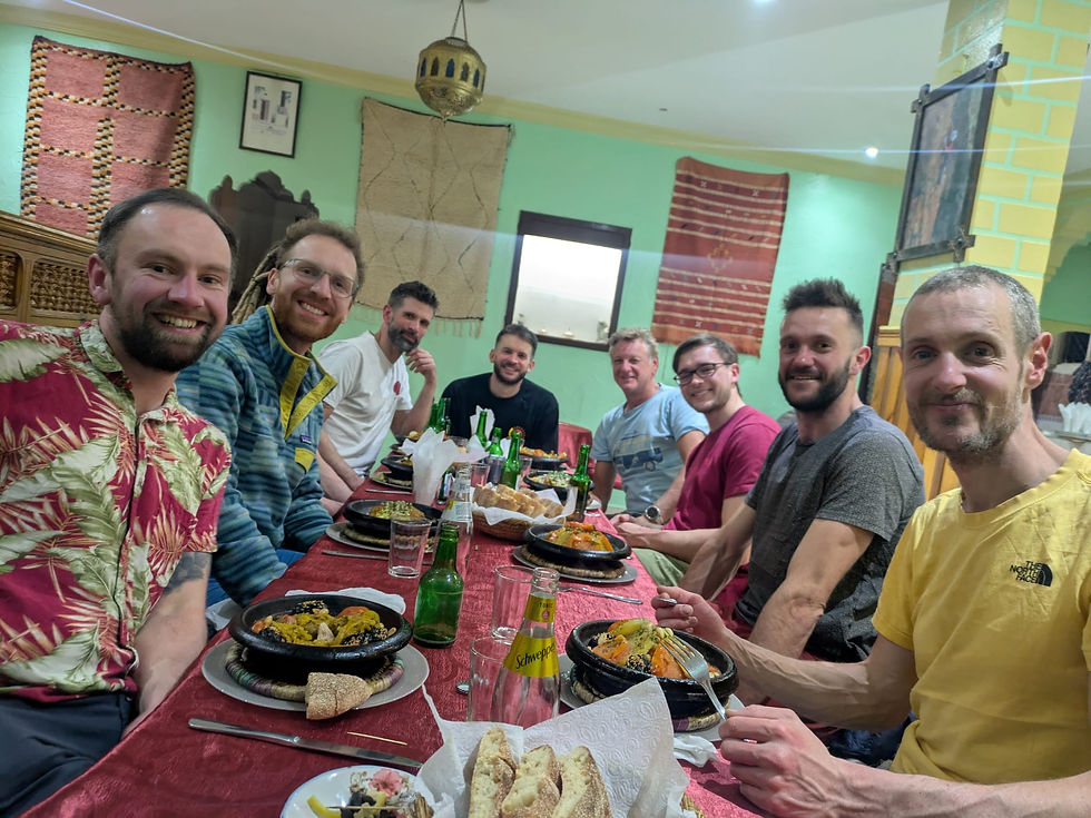 The last supper at La Kasbah, Tafraout