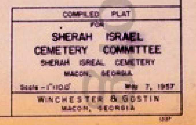 Thumbnail: 1957 Survey of SHERAH ISRAEL CEMETERY / RHC 1840