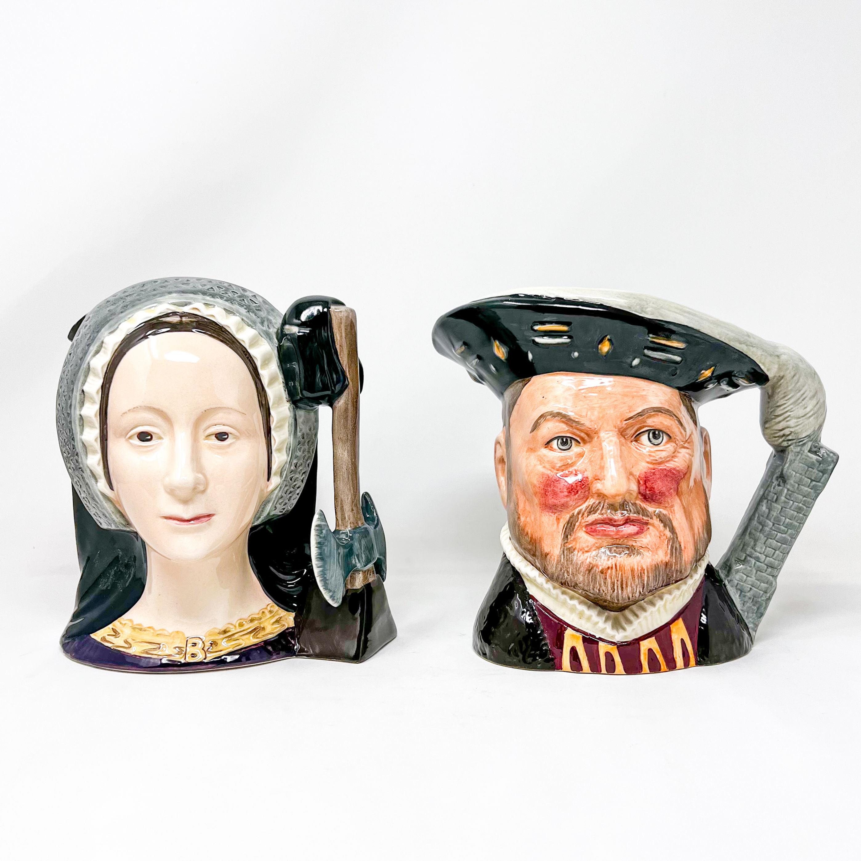 Ana Bolena y Enrique VIII Tarros De Porcelana Royal Doulton 