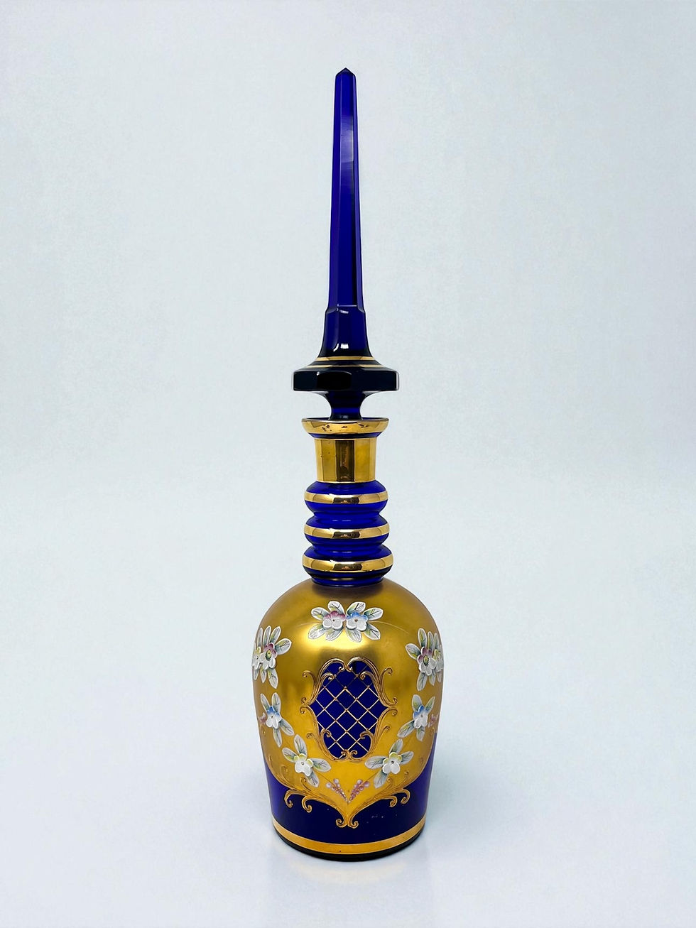 Miniatura: Licorera Antigua Azul Cobalto  Cristal de Murano
