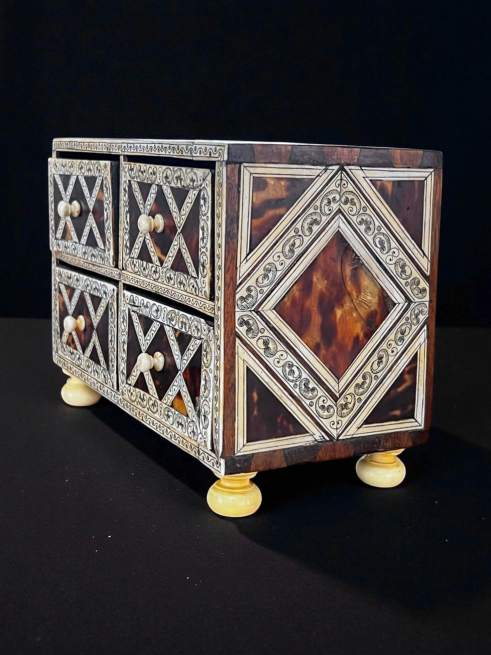 Miniatura: Bargueño Miniatura Estilo Colonial 