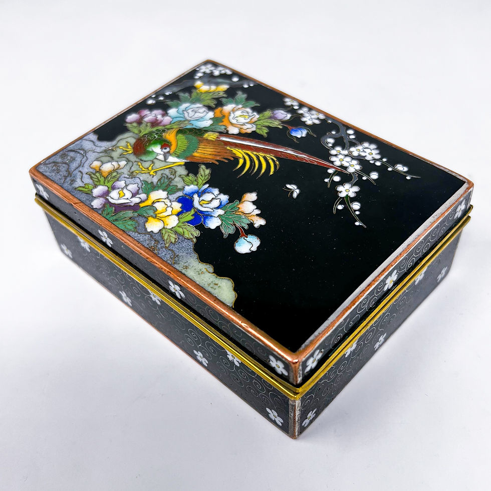 Miniatura: Alhajero de Cloisonné Antiguo Origen Japones 