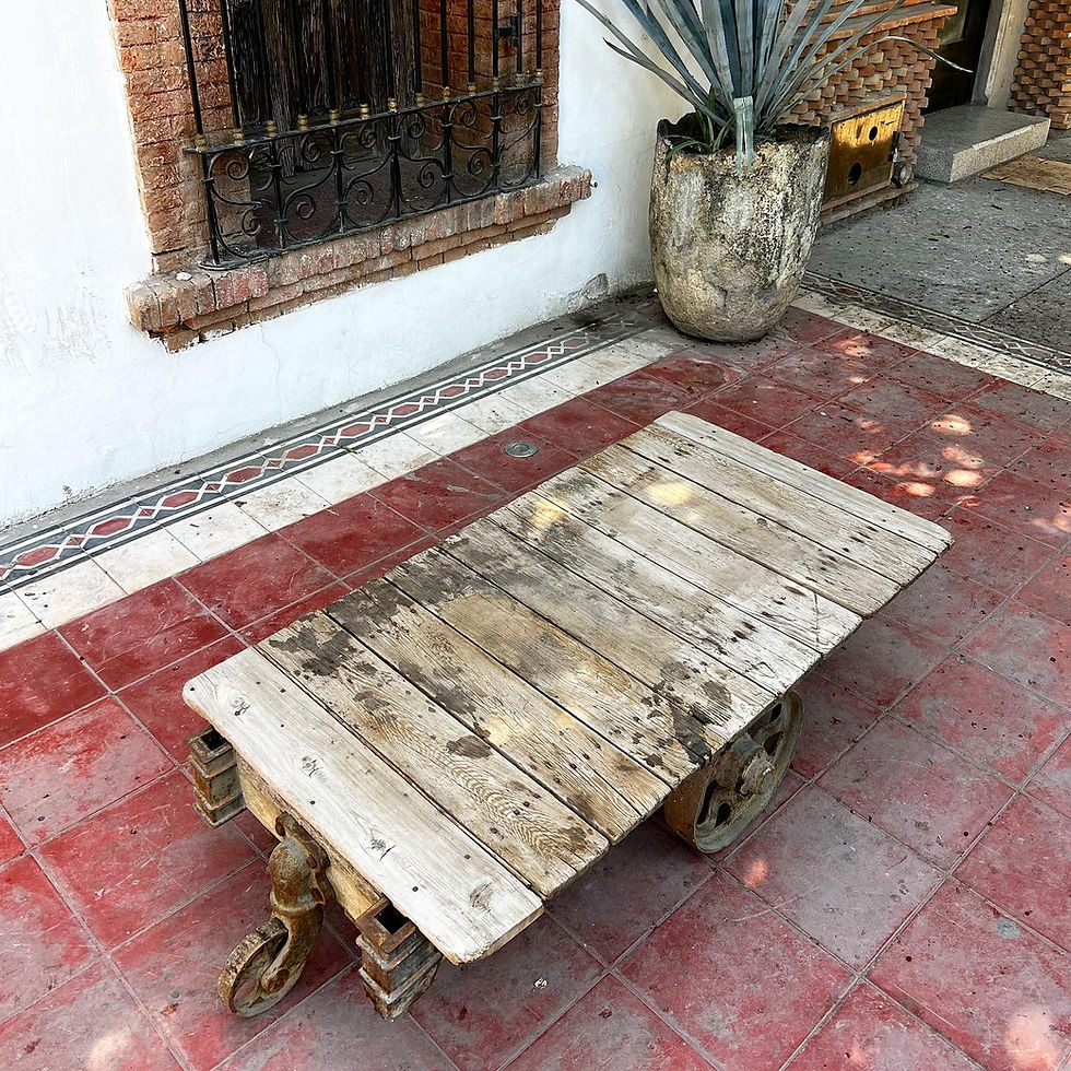 Miniatura: Carrito Industrial Antiguo De Madera y Fierro 