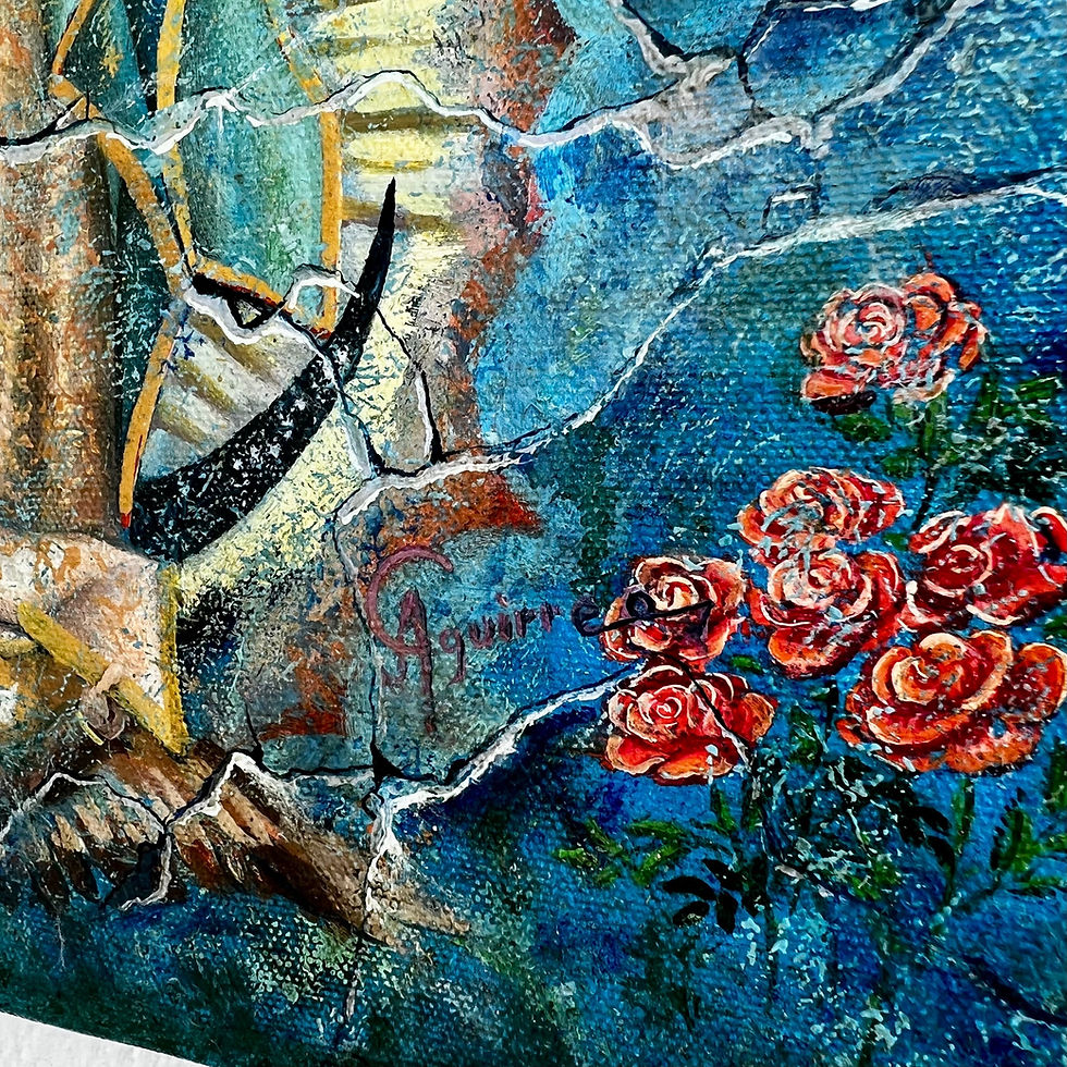 Miniatura: Pintura de la Virgen de Guadalupe - Rafael Aguirre 