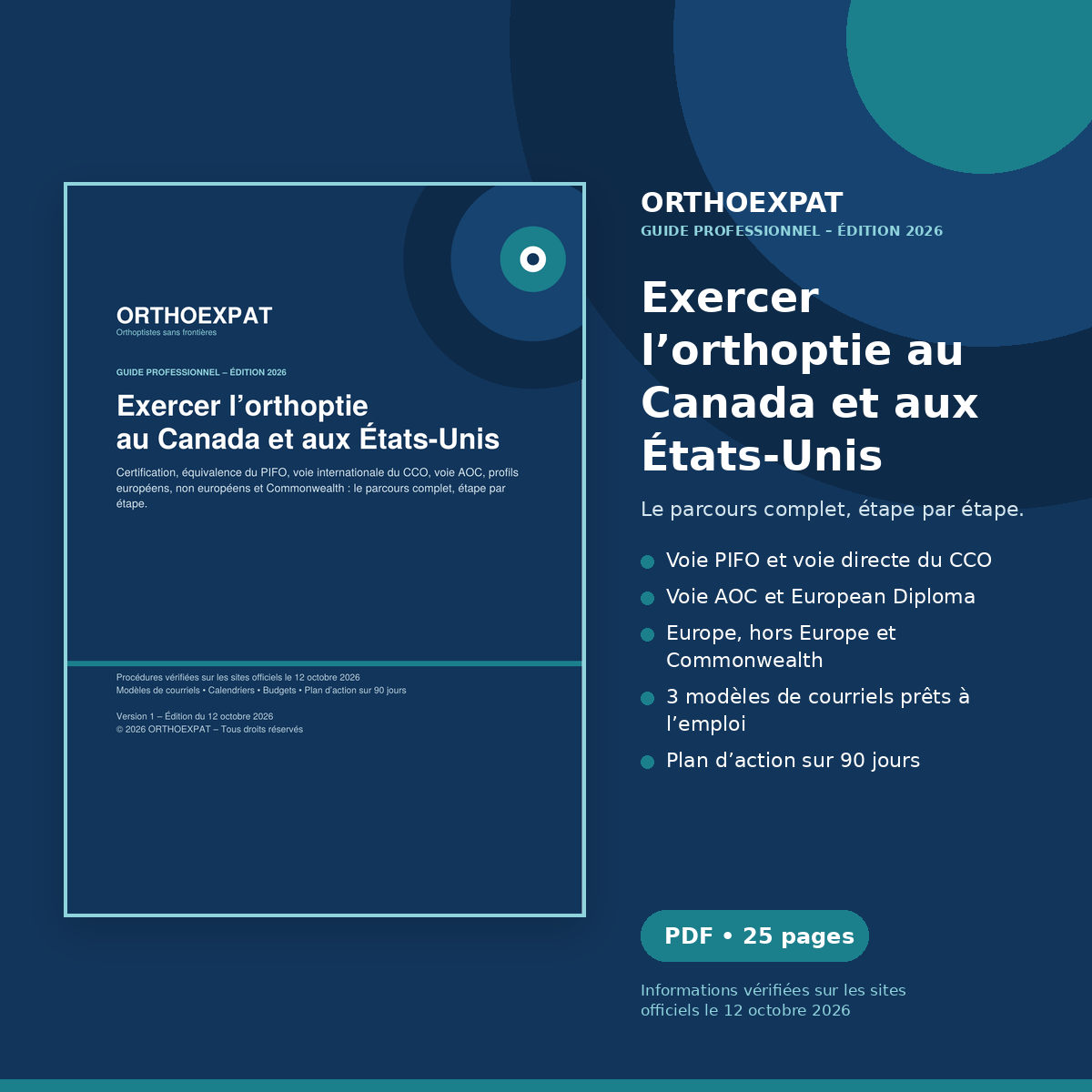 Exercer l’orthoptie au Canada et aux États-Unis – Guide professionnel 2026.