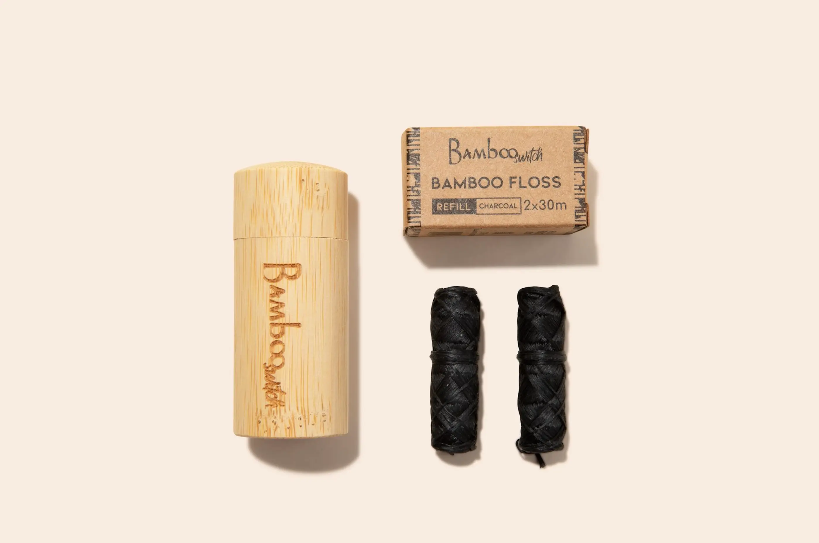 Bamboo Switch Floss Refill, Charcoal Infused Floss