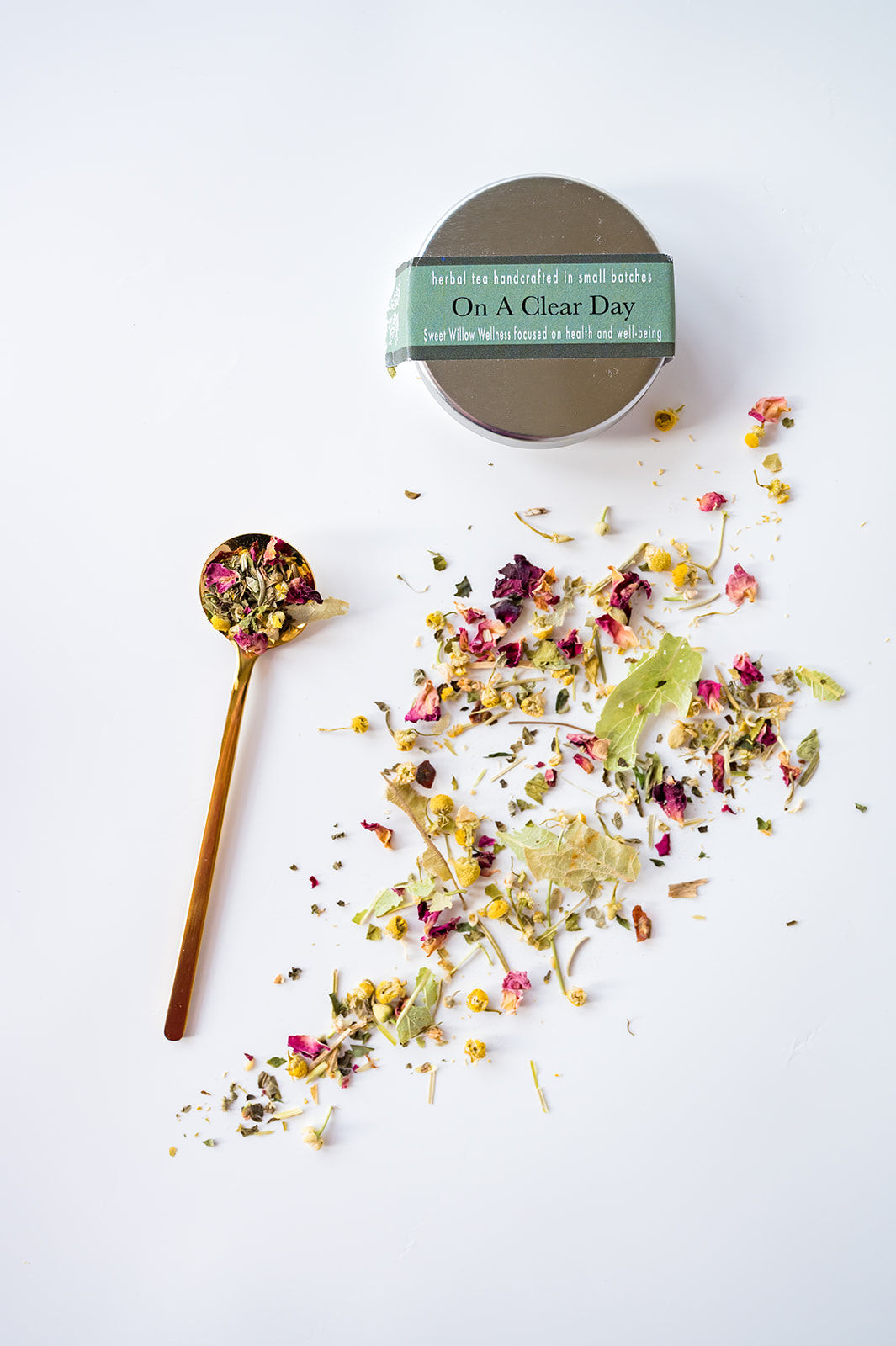 A GRANEL - Mezcla de té de hierbas "On A Clear Day" de Sweet Willow - Por onza