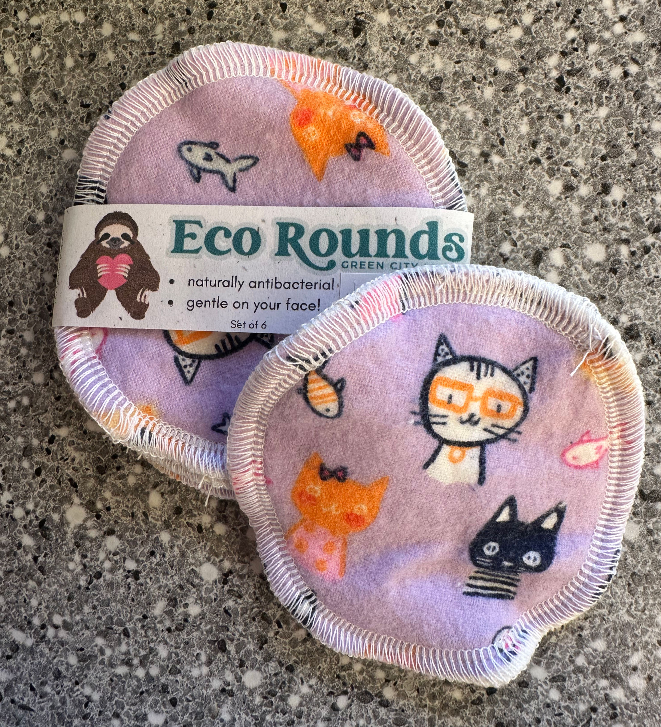 Discos higiénicos ecológicos, discos de algodón lavables - Kitty Power