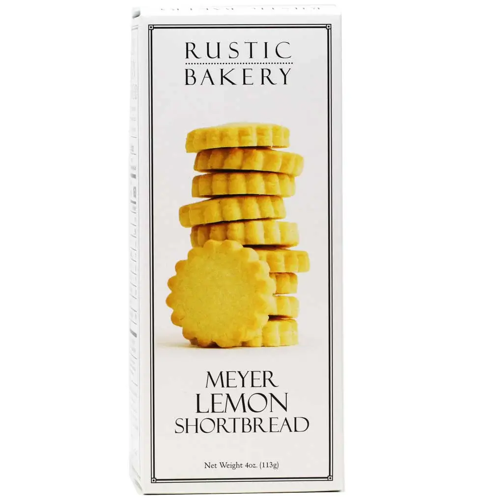Rustic Bakery, Shortbread Cookies - Meyer Lemon - Family Pack (4 4oz Trays)