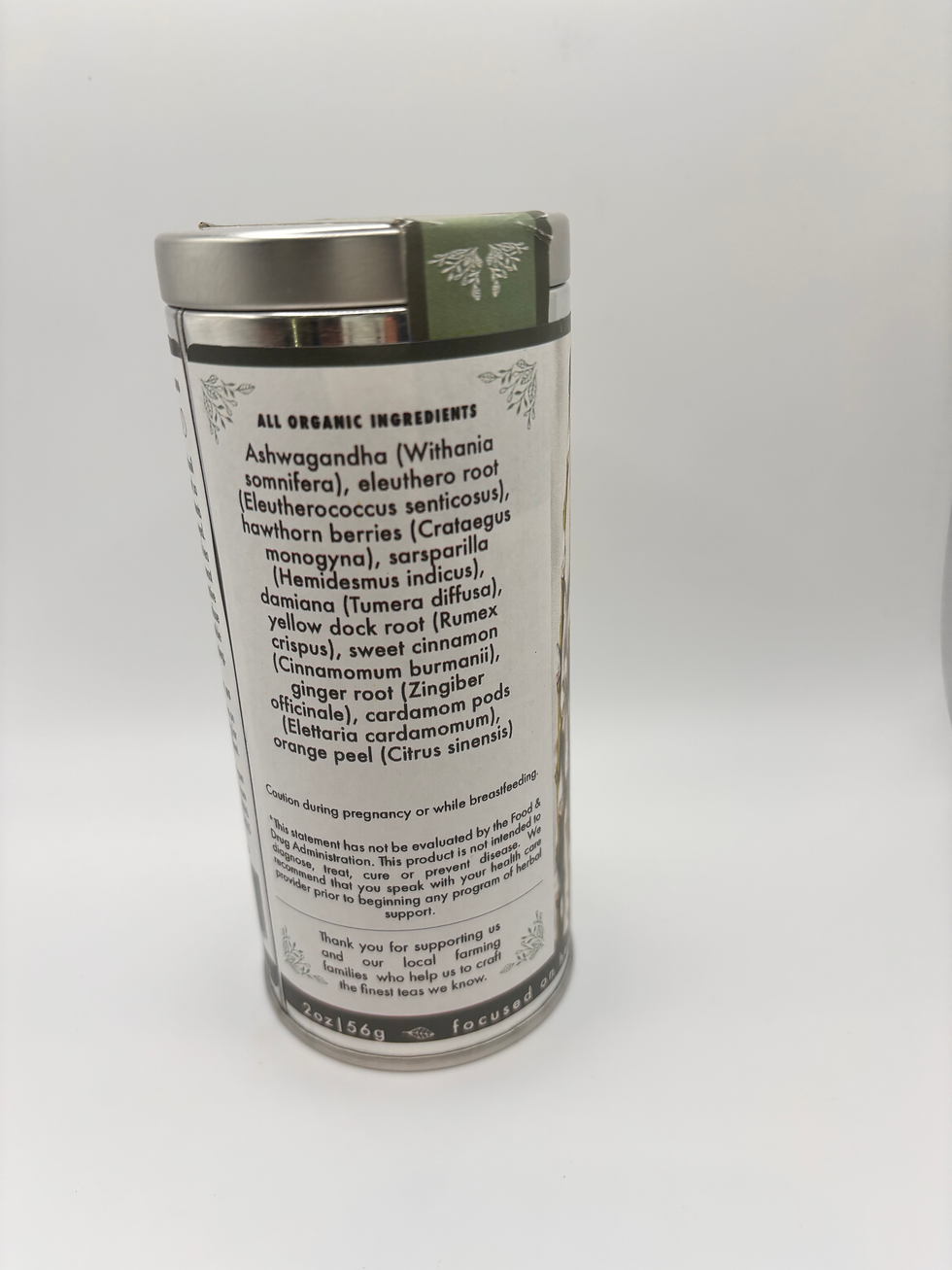 Thumbnail: 3 oz Tin Canister, Sweet Willow's Good Fella Herbal Tea Blend