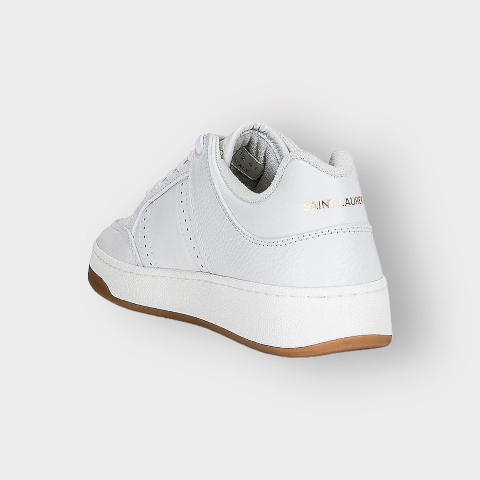 Thumbnail: Saint Laurent SL/61 White Leather Sneakers Size 40 (RRP $1,170)