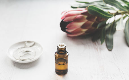 Massage cream and essential oils