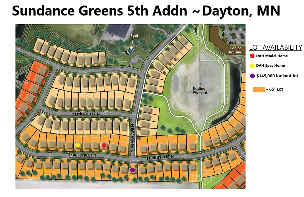 Sundance Greens Development Map