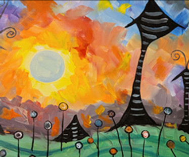 Sunburst painting