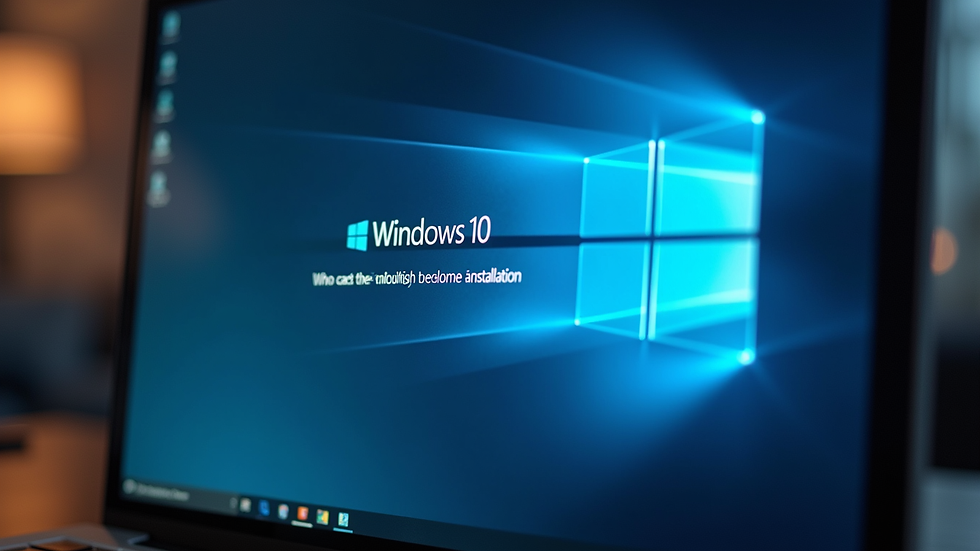 Eye-level view of a computer screen showing Windows installation progress