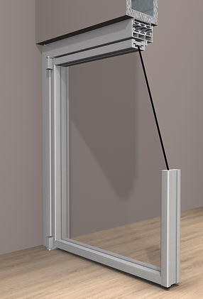 דלת אקוסטית בעלת זכוכית בודדת