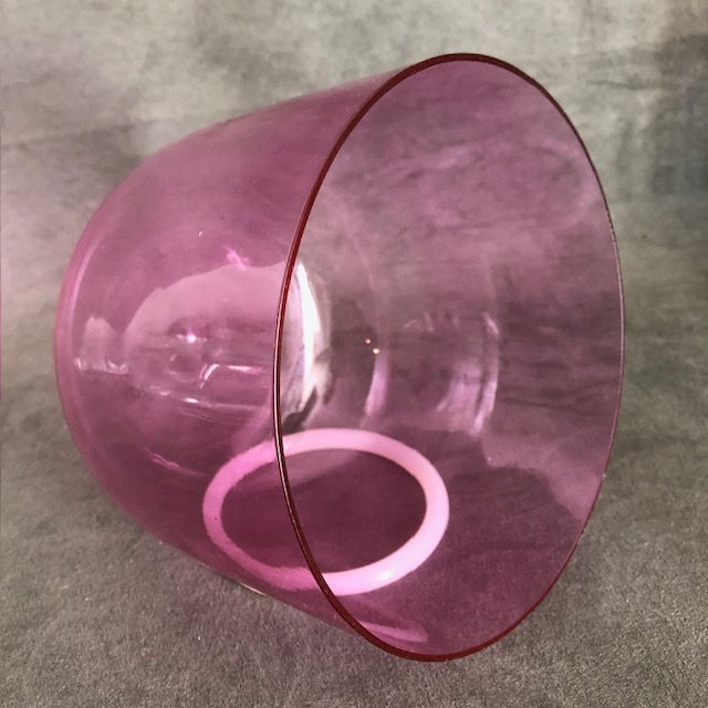 Thumbnail: 6.5" Clear Pink Crown Chakra Note B3 432Hz Crystal Singing Bowl