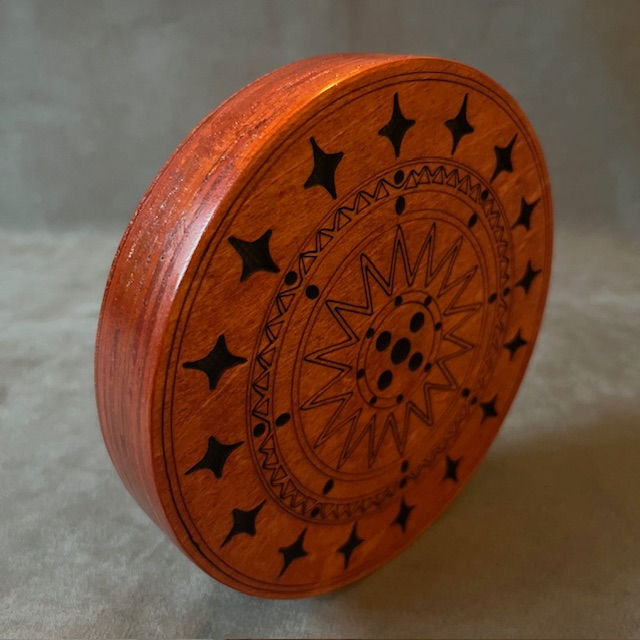 Thumbnail: Rain Drum Vegan 6" Inch Natural Wood Frame