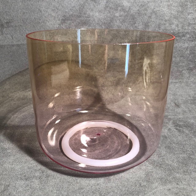 6" Clear Rose Pink to Yellow Ombre C# note 432Hz Root Chakra