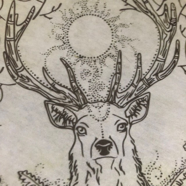 Thumbnail: Vegan Shaman Drum 10 Inch Shamanic Deer with Beechwood Frame