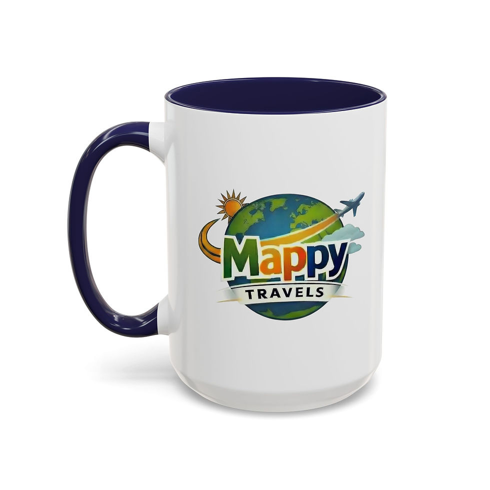 Thumbnail: Mappy Travels Accent Coffee Mug 15oz