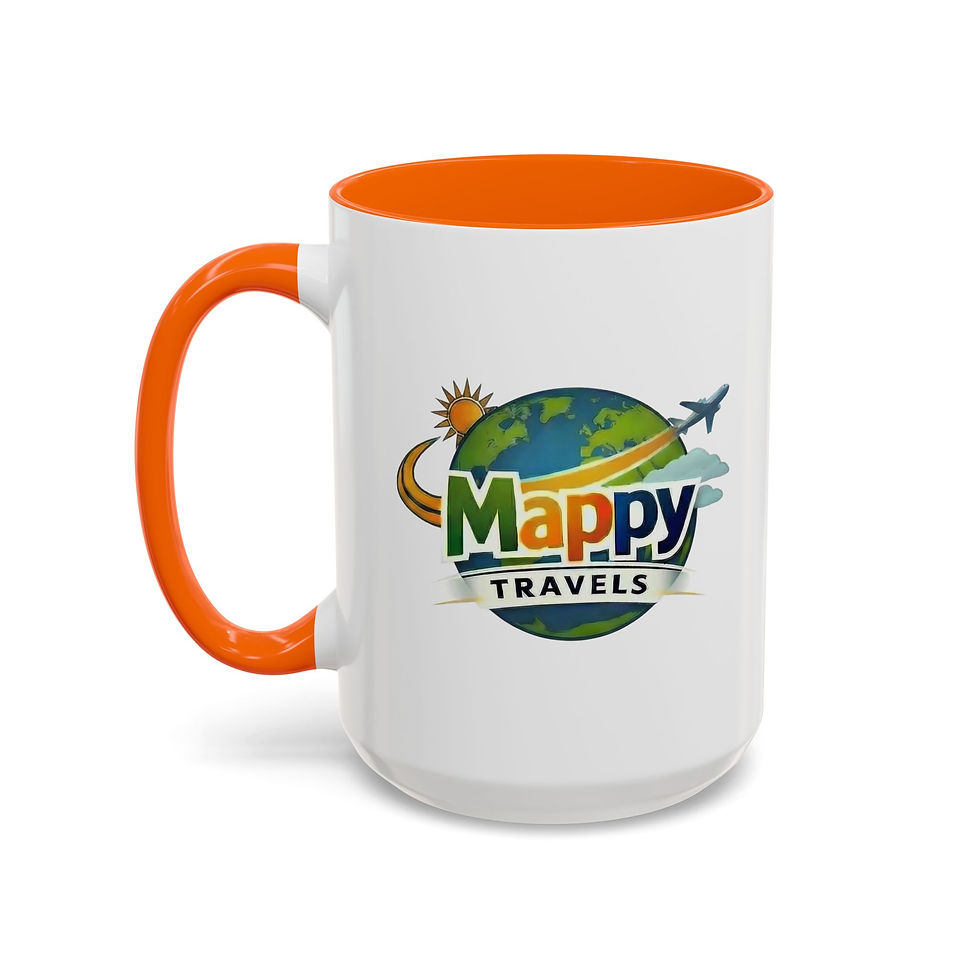Thumbnail: Mappy Travels Accent Coffee Mug 15oz