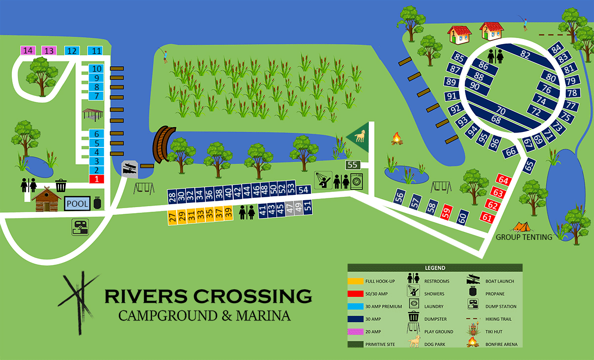 River Crossing Site Map