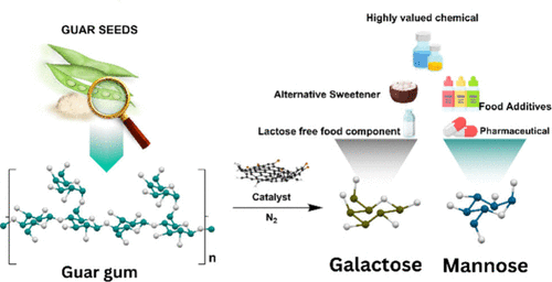 Tailoring Carbon Nanostructure for Selective Guar Gum Conversion: Unveiling the Interplay between St