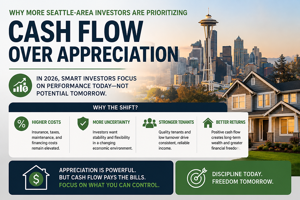 Why More Seattle-Area Investors Are Prioritizing Cash Flow Over Appreciation in 2026