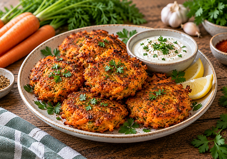 Spiced Carrot Fritters