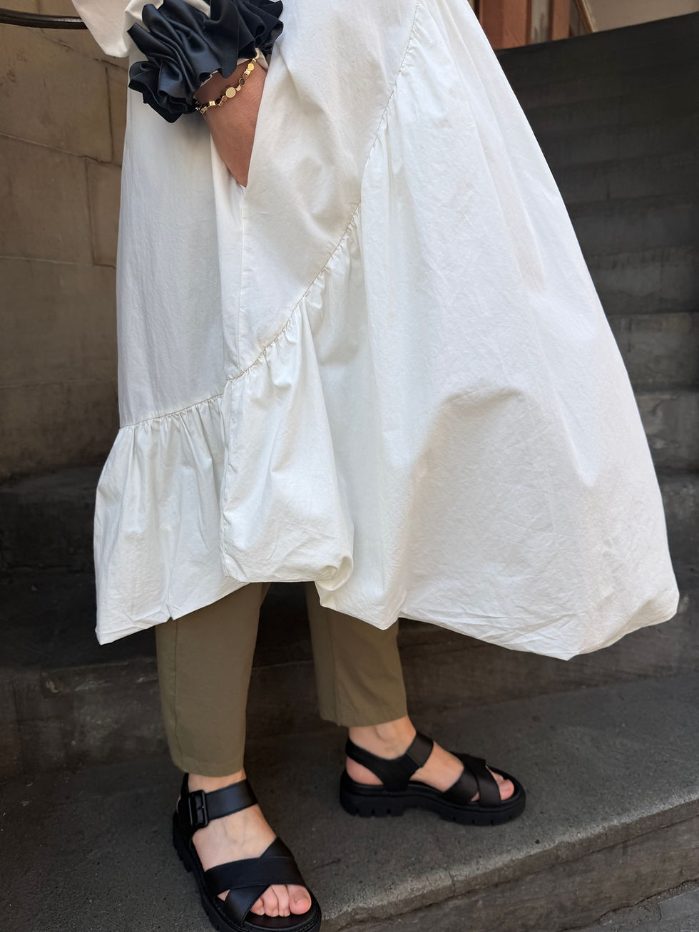 Thumbnail: I.D Collection Cotton Dress BL884 Cream