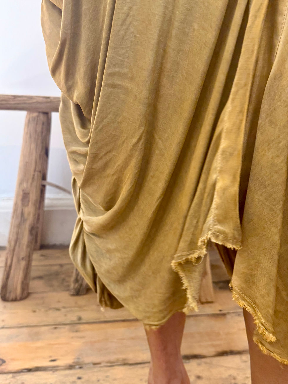 Thumbnail: Sanctamuerte Long Sleeve  Dress Bronze-Honey