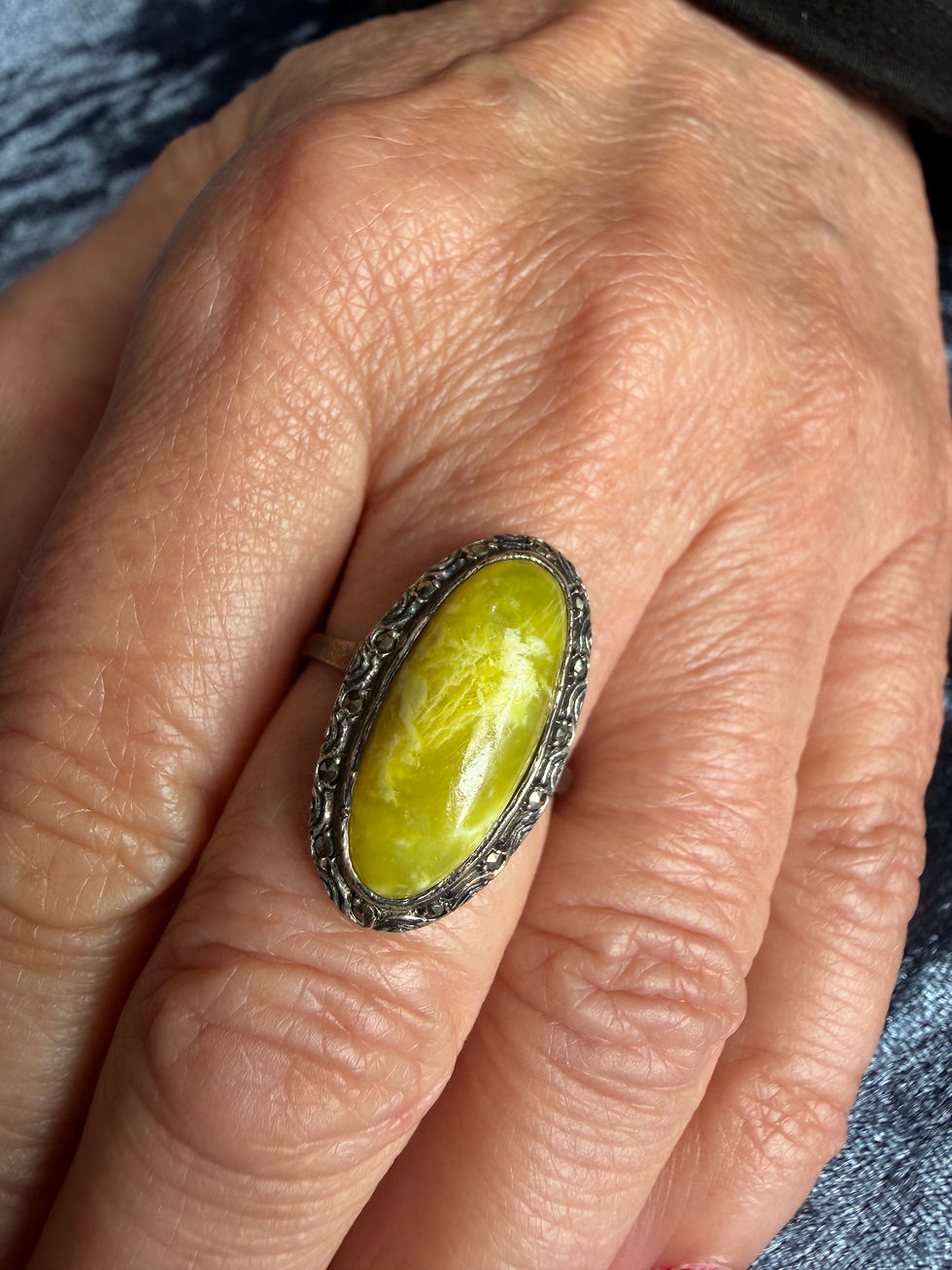 Thumbnail: Preloved Sterling Silver Connemara marble Ring