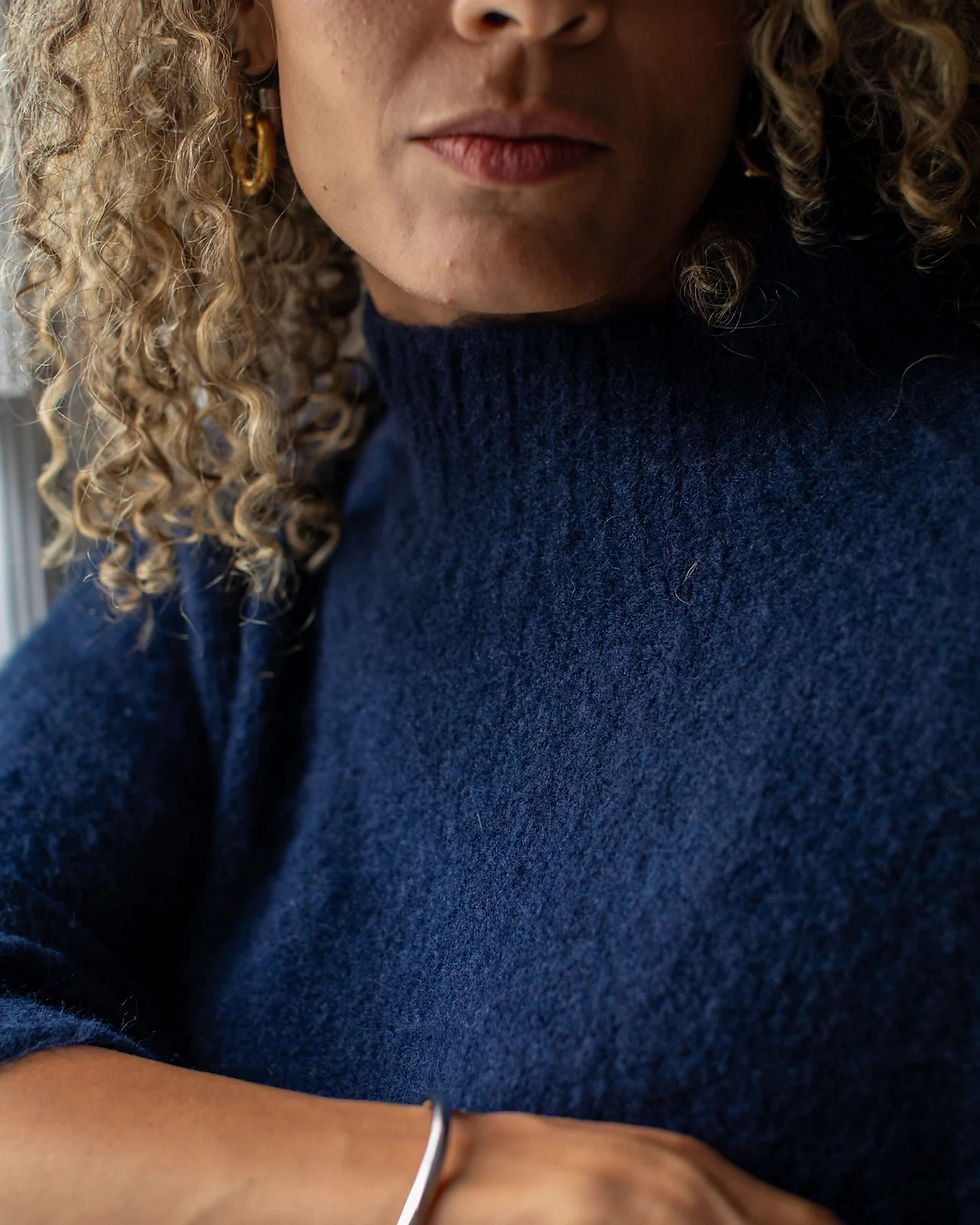 Thumbnail: Chalk Vicki Fluffy Jumper Navy