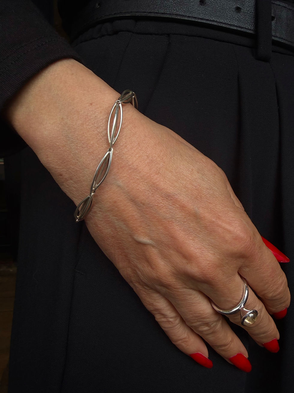 Thumbnail: Preloved Sterling Silver Necklace and Bracelet combined
