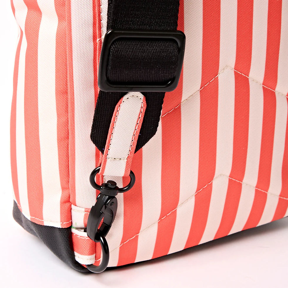Thumbnail: Roka Willesden Sling Bag, Coral Stripe
